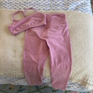 Beyond Yoga Pink Leggings and Top Set